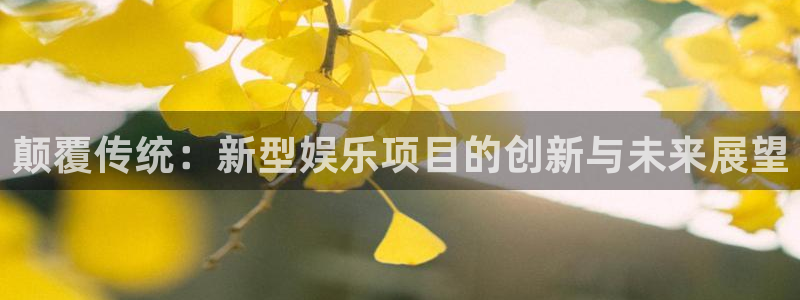 意昂3娱乐：颠覆传统：新型娱乐项目的创新与未来展望